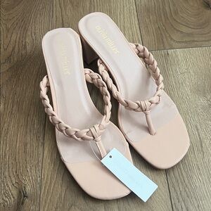 Olivia Miller Women's Braided Strap Sandals - light pink